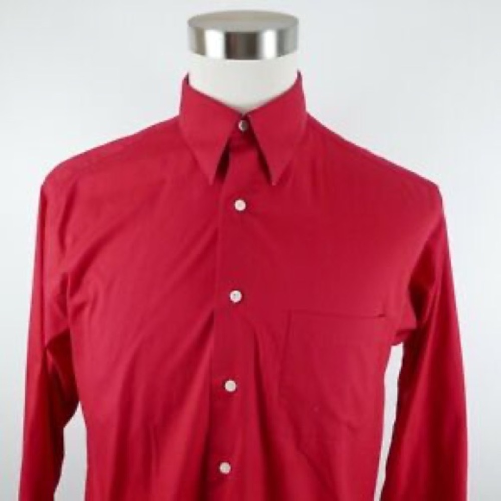 *HOST PICK* EUC Mens XL Alexander Julian Colours Red Button Down Dress Shirt.